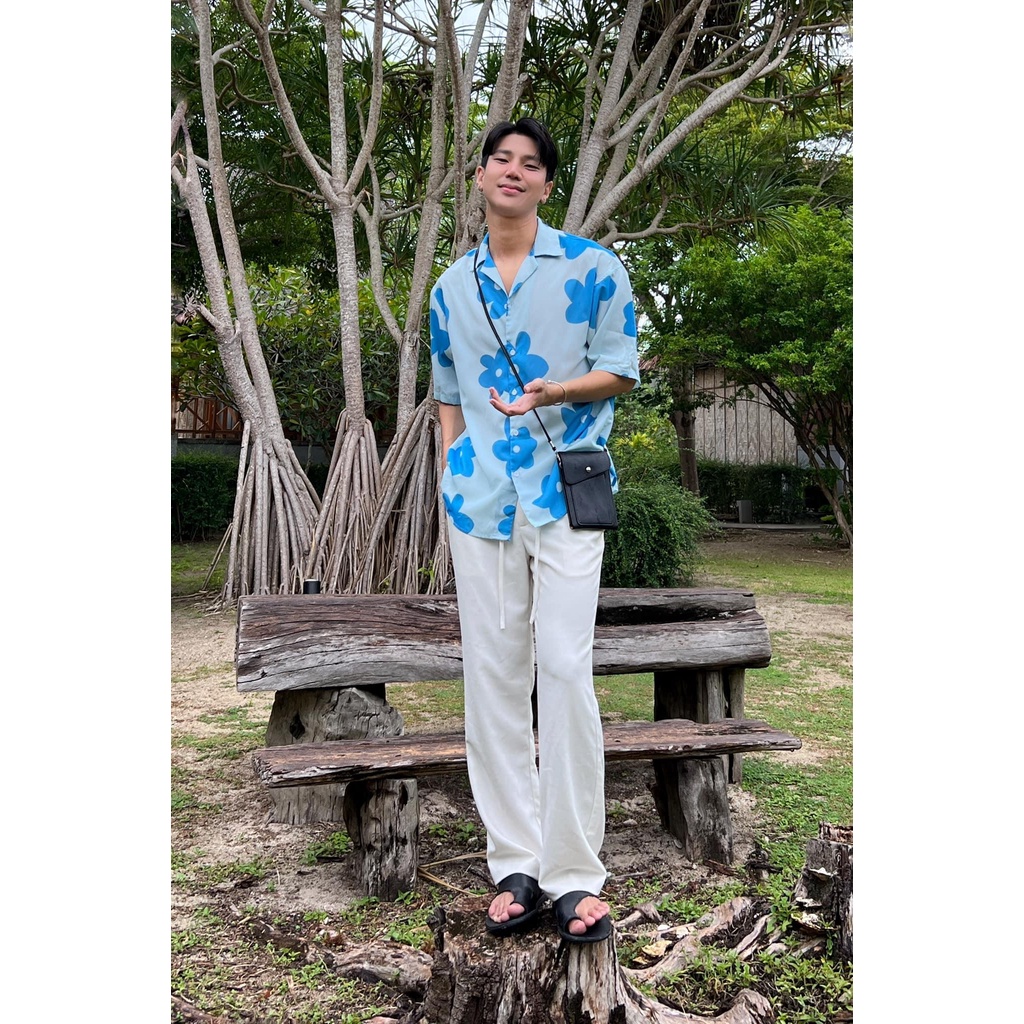 Á sơ mi nam  xanh - Beachee Blue Shirt