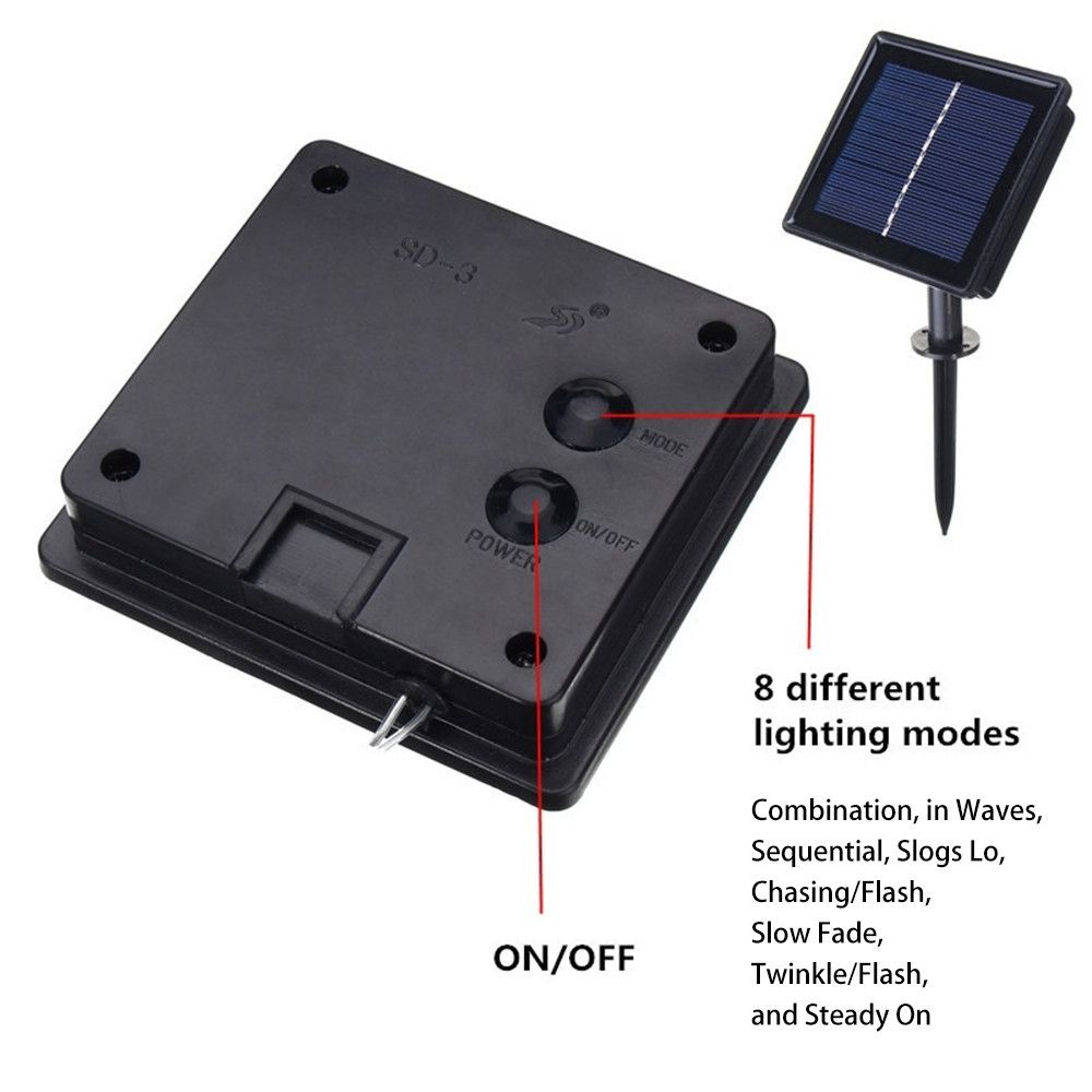 Dây Đèn LED Sử Dụng Năng Lượng Mặt Trời Chống Thấm Nước Dùng Trang Trí Tiệc Cưới/Giáng Sinh