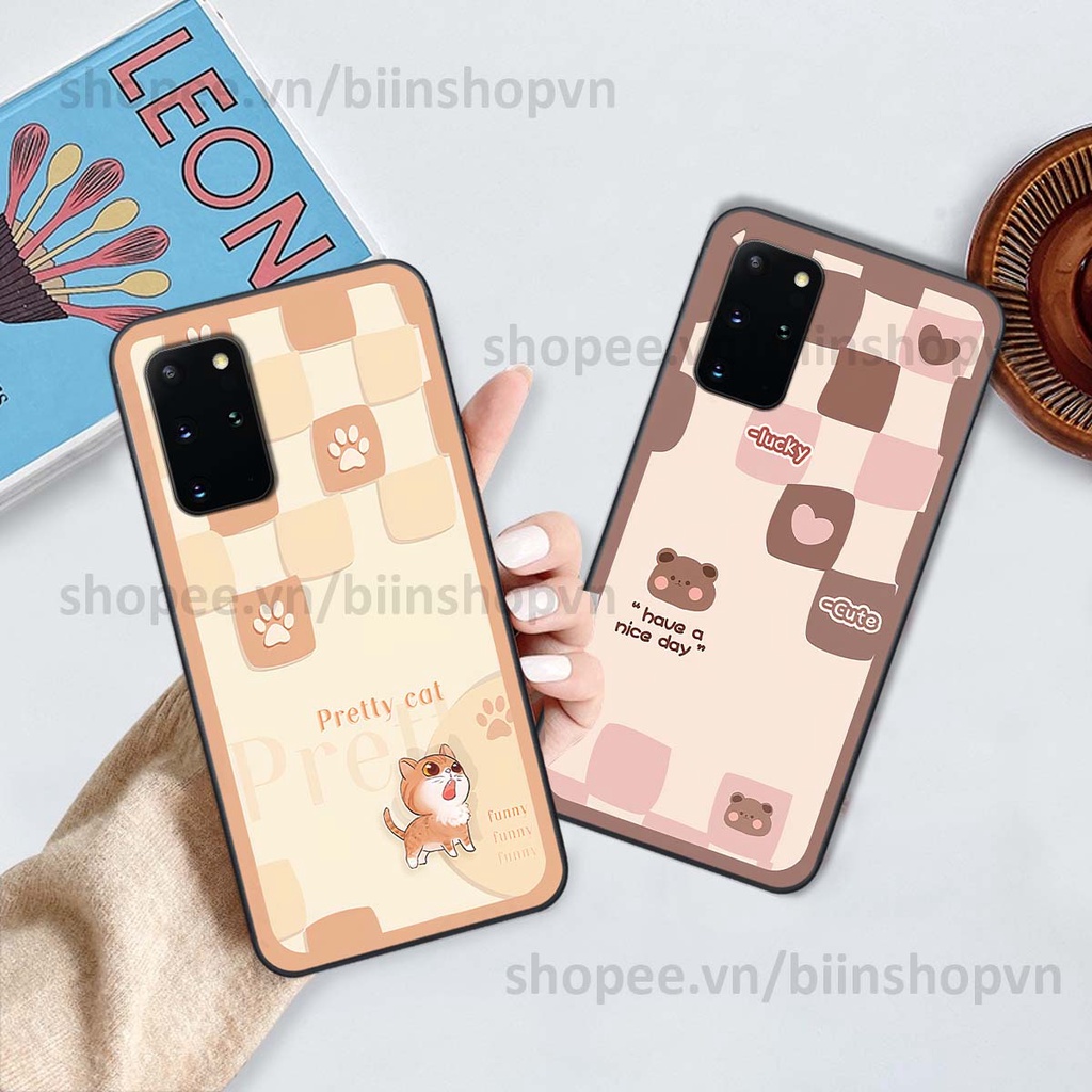 Ốp Samsung S20 / S20 Plus / S20+ caro trái tim nhiều màu sắc, đầy cá tính, khẳng định phong cách