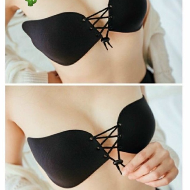 Miến dán ngực bàn tay - Bra dán nâng (kèm dây)