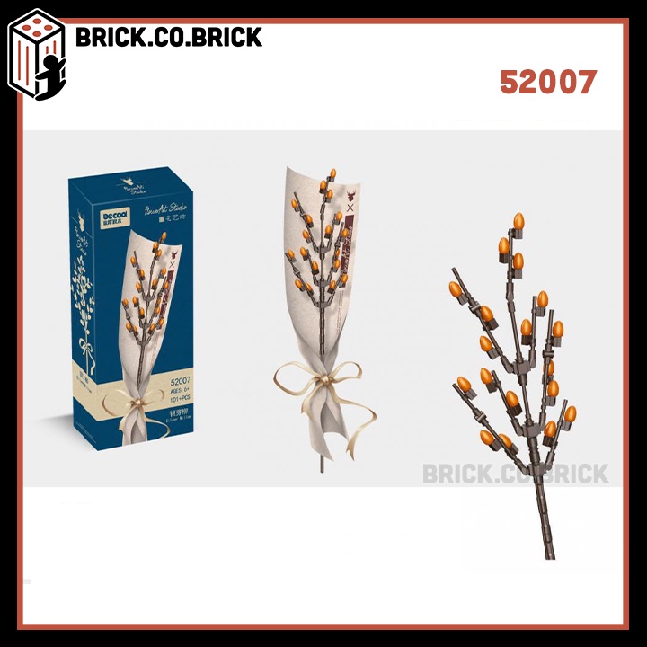 Bộ Sưu Tập Các Loại Hoa Đồ Chơi Lắp Ráp Xếp hình Trang Trí Bình Bông Flower Vase 52001-52018