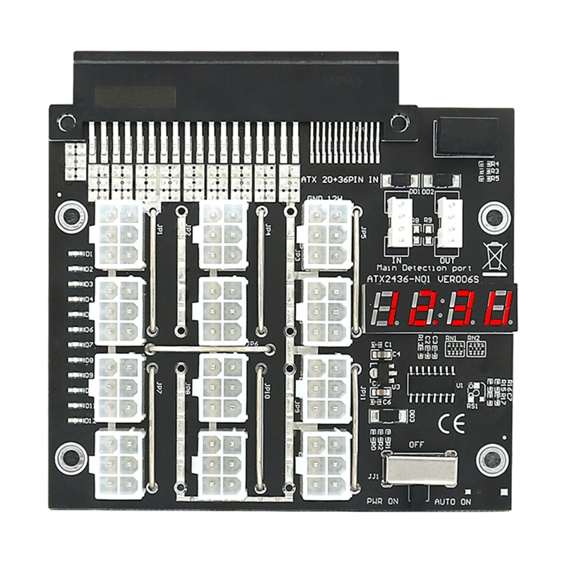 Mô Đun Nguồn 12 Cổng 6P Hiển Thị Đèn LED Dành Cho Máy Indell PSU Server