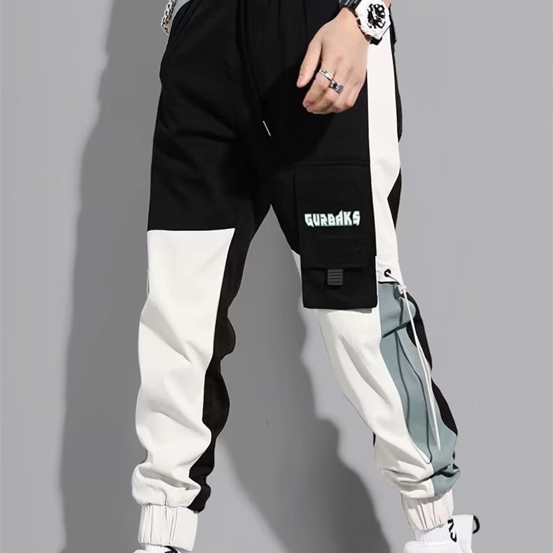 Quần Dài Nhiều Túi Phong Cách hip hop Đường Phố Hàn Quốc Cho Nam Size S-3XL