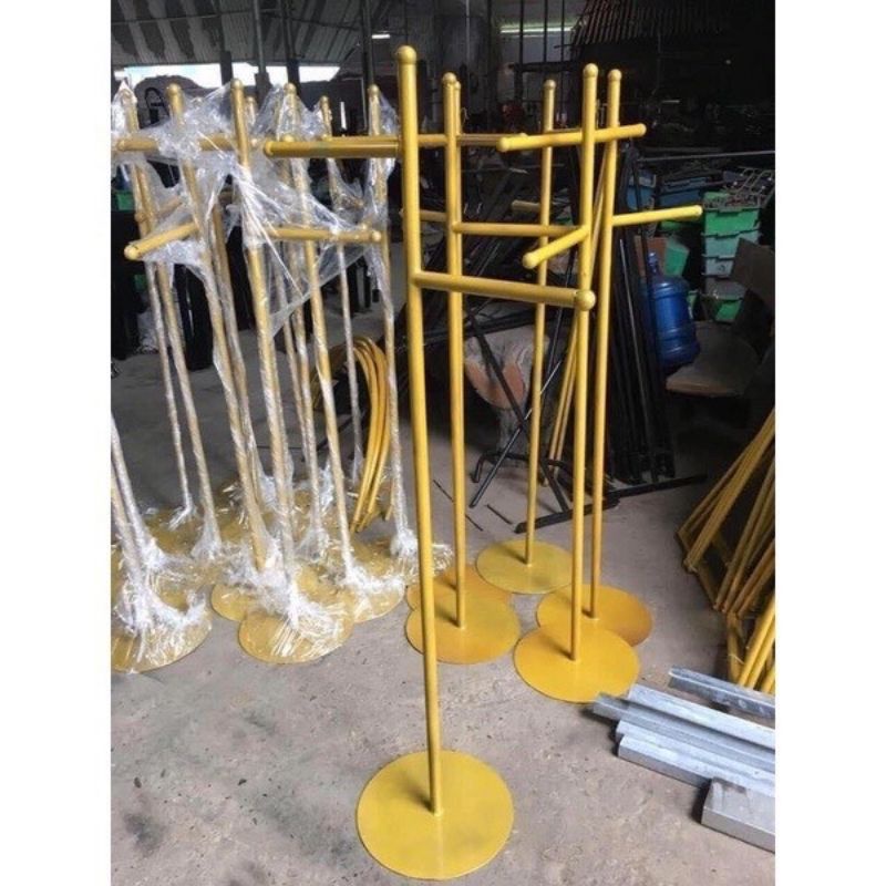 Kệ treo quần áo - khung giá kệ treo mẫu livestream, chụp hình kiểu dáng 2 tầng mạ vàng sang chảnh, gọn nhẹ cao 1m6