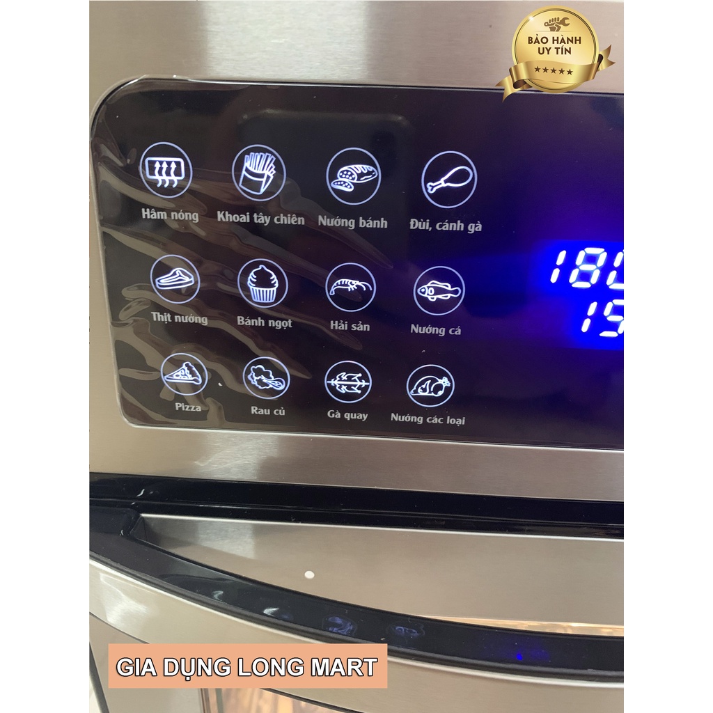 Lò nướng đa năng 2 Trong 1 nồi chiên không dầu Sharp điện tử 15L, Sharp cơ 16L công suất 2000W - Bảo hành 12 tháng