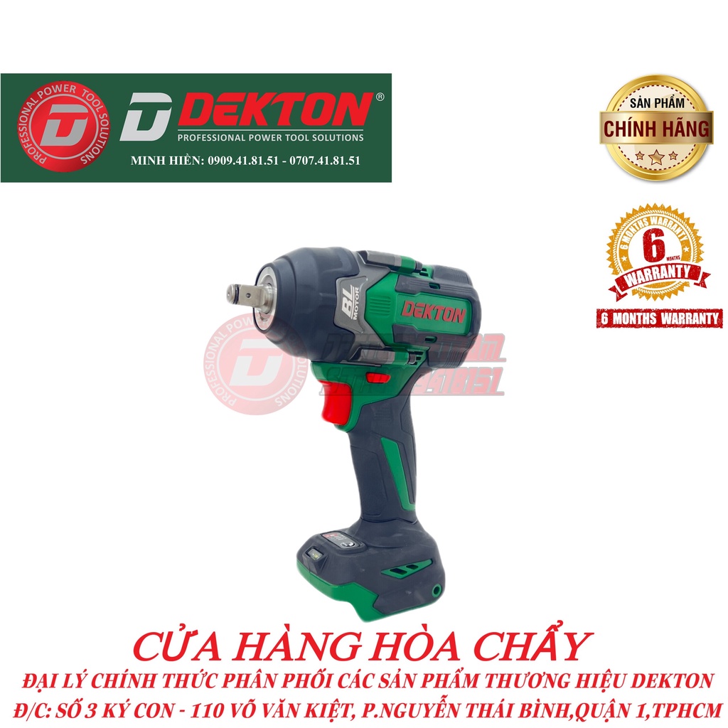 Máy Siết Bulong Dekton 750N.m  Dekton / M21-IW750N / Chân Pin Phổ Thông MKT / Sử Dụng Chung Bộ Búa MKT DTW700