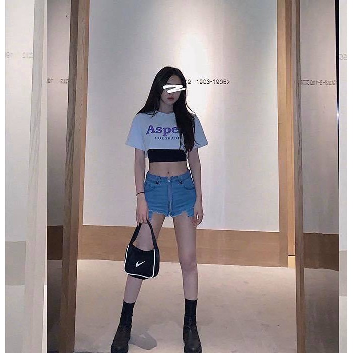 Set áo croptop kèm áo ống