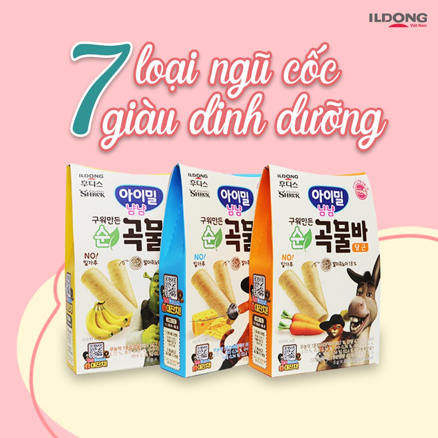 Bánh Quế Ngũ Cốc Xốp Mềm ILDONG Hàn Quốc cho bé từ 1 tuổi