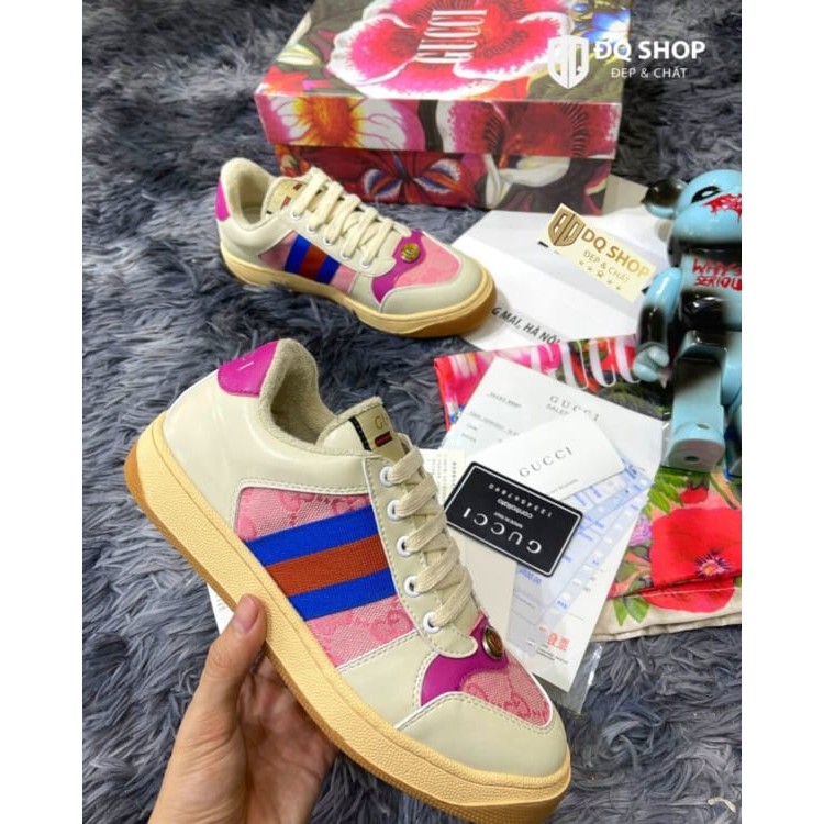 Giày 𝐆𝐮𝐜𝐜𝐢 𝐒ơ𝐧 𝐓ù𝐧𝐠 Hồng Bản Cao Cấp, Giày ST Hàng Cao Cấp Full Box | BigBuy360 - bigbuy360.vn