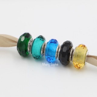Charm thuỷ tinh bạc 925 nhiều màu