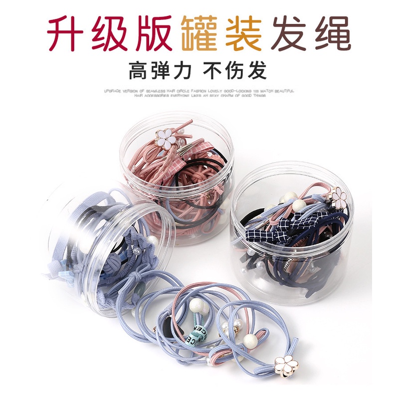 Set 12 Dây Cột Tóc Co Giãn Thắt Nơ Đính Hạt Ngọc Trai Thời Trang Cho Nữ