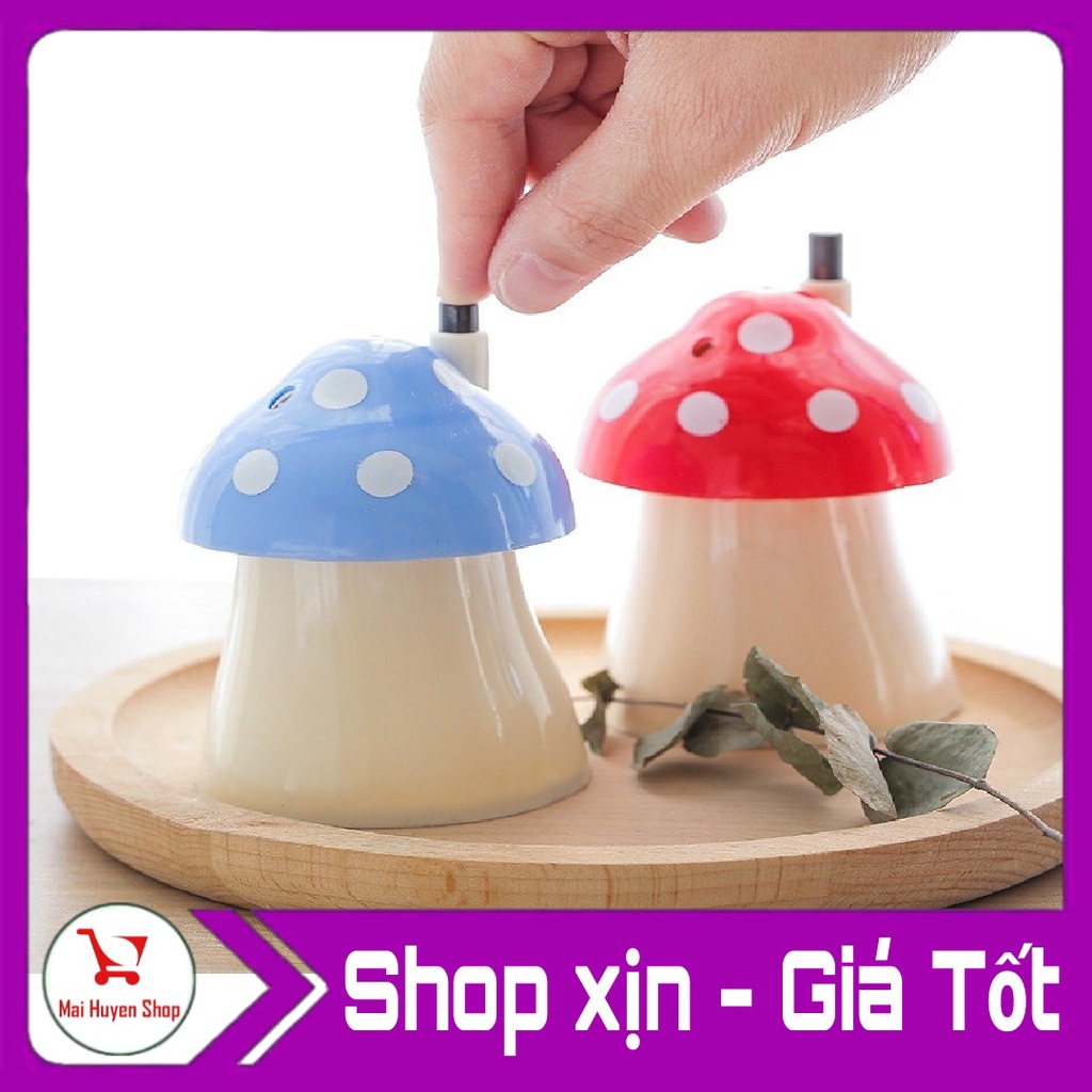 Lọ Đựng Tăm Hình Nấm Có Nút Đẩy Tăm Tự Động - Hũ Lọ Tăm Xỉa Răng Hình Cây Nấm Cực Xinh Xắn