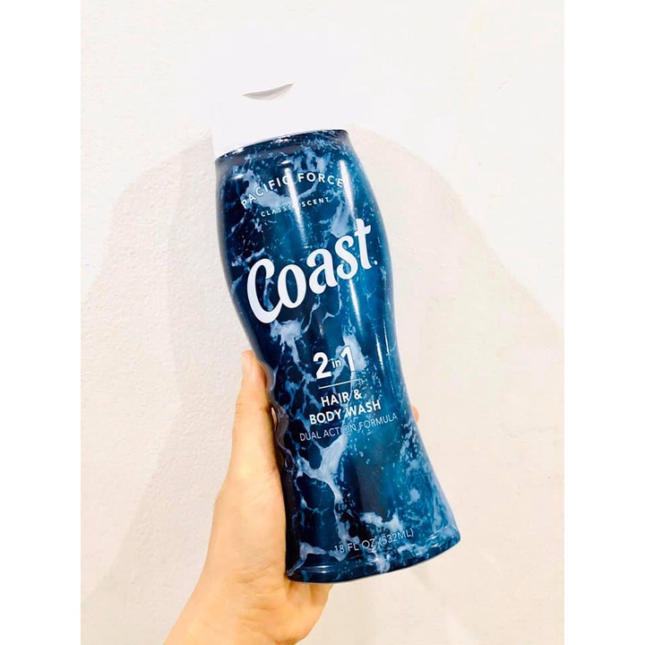 Sữa Tắm Gội 2 In 1 Dành Cho Nam Coast Hair &amp; Body Wash 532 ml