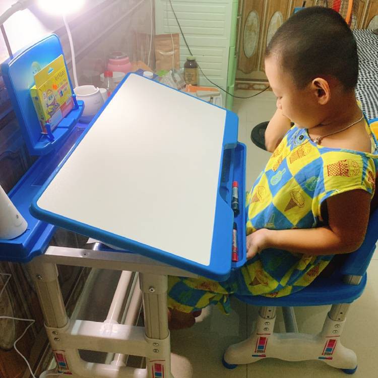 Bộ Bàn Ghế Chống Gù, Ghế Ngồi Học Chống Cận Thị 3 Chế Độ Cho Các Bé Hapo