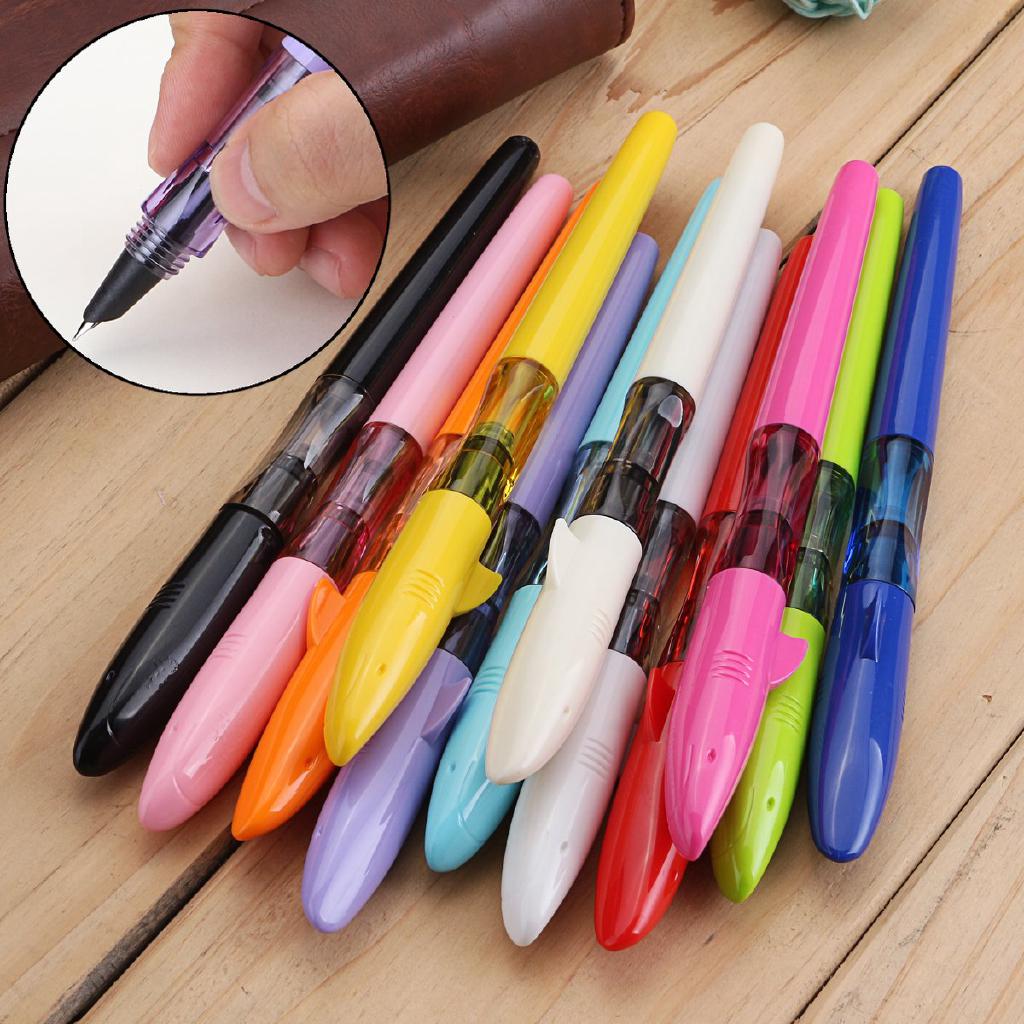 12pcs jinhao shark fountain pens extra fine 0.38mm nib screw cap color mark pen