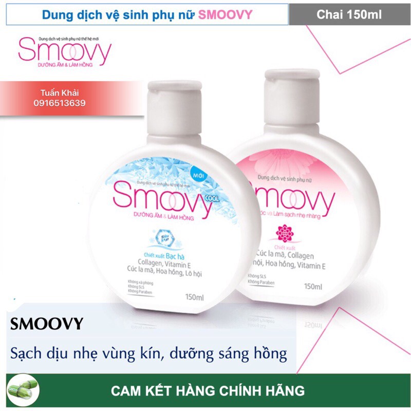 [DDVSPN Smoovy] Dung Dịch Vệ Sinh Phụ Nữ Trẻ Hoá Vùng Kín Smoovy chai 150ml