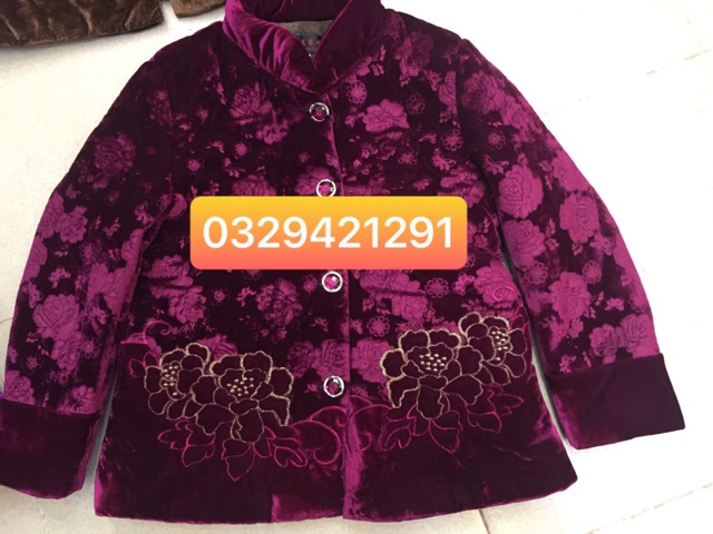 (Sẵn) Áo bà già nhung chần bông lót lông ấm dã man(Xưởng chuyên sỉ kèm video) | BigBuy360 - bigbuy360.vn