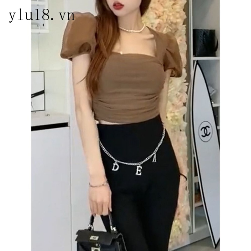 Áo Thun Cổ Vuông Hở Vai DáNg Ôm ThờI Trang Cho Nữ