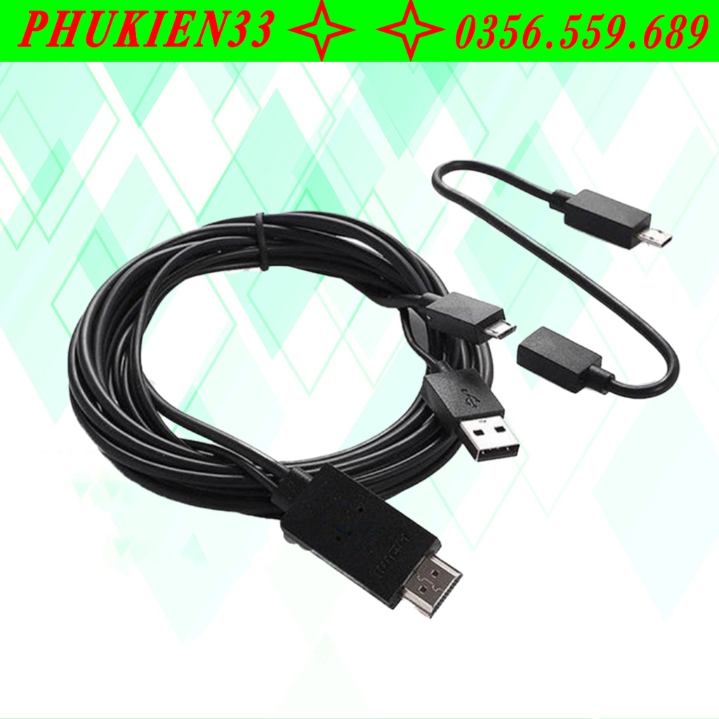 Dây MHL KIT chuyển đổi micro usb điện thoại sang HDMI (kết nối điện thoại với tivi)