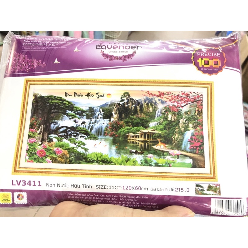Tranh Đính Đá-Tranh Thêu Phong Cảnh Non Nước Hữu Tình Y8300,Lv548,Lv547,Lv3411,Lv3412