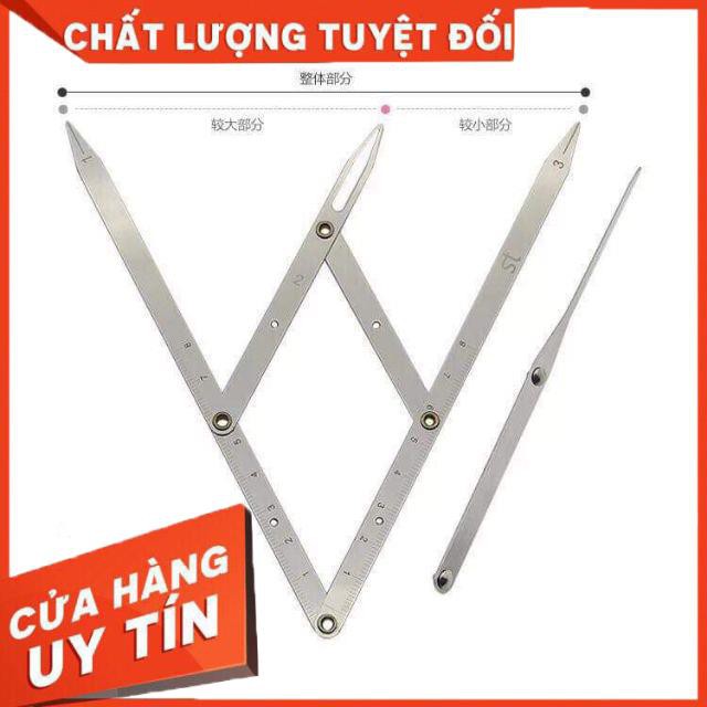 [ FREE SHIP ] Thước Đo Tỷ Lệ Vàng W - đồ phun xăm, dụng cụ phun xăm thẩm mỹ