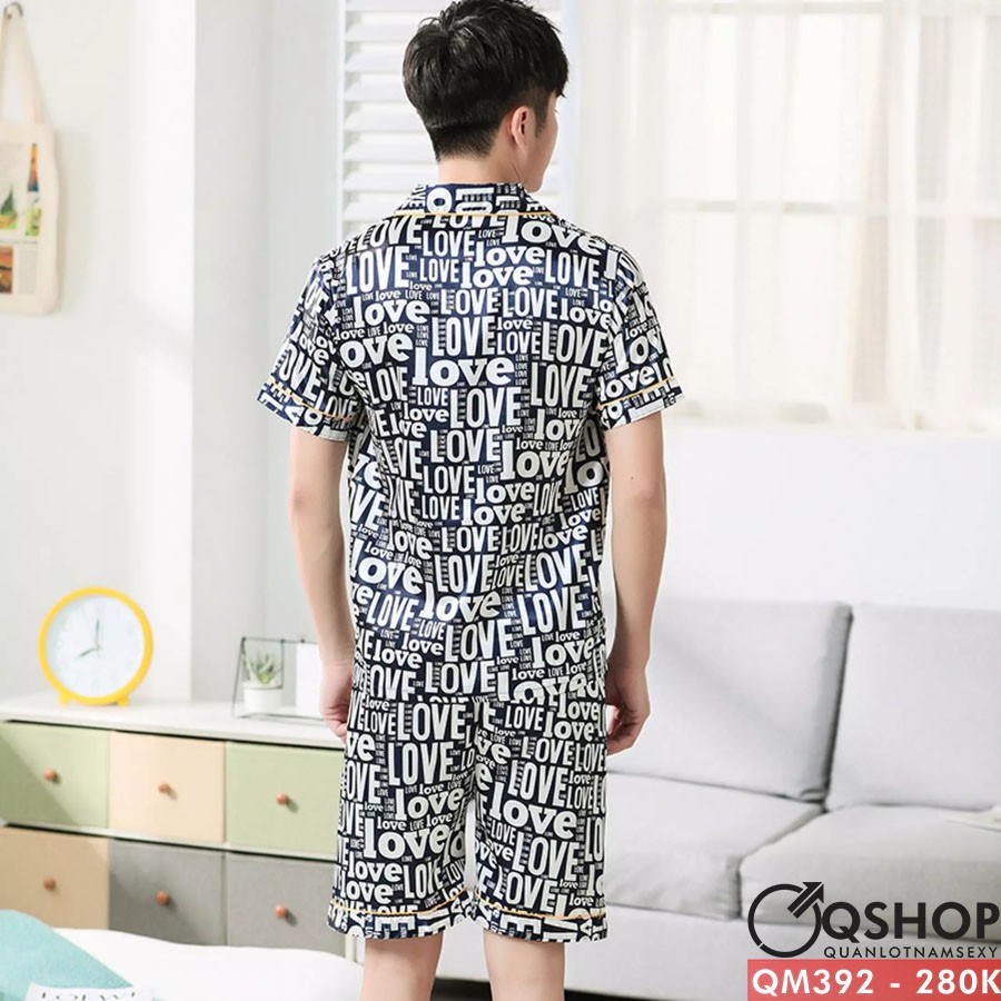 BỘ ĐỒ PIJAMA NAM NGẮN TAY QSHOP QM392