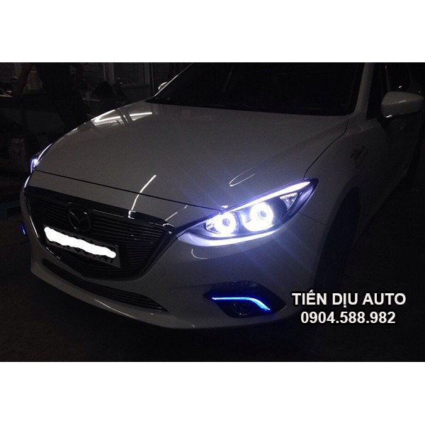 Bóng Đèn Pha Xe Mazda 3 - Đèn Led Ô Tô GPNE Siêu Sáng Chính Hãng - Bộ 02 Bóng Led H15, H11 - Bảo Hành 3 Năm- LM3