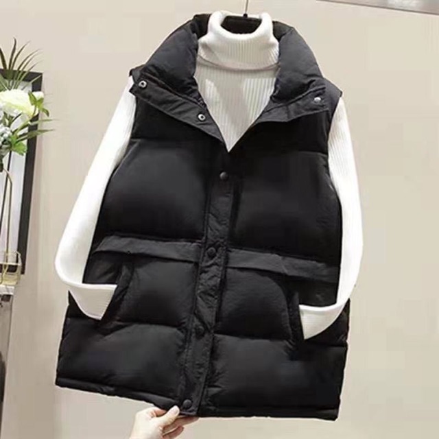 Áo Khoác Gile Rộng Rãi Phong Cách Nữ Sinh Hàn Quốc