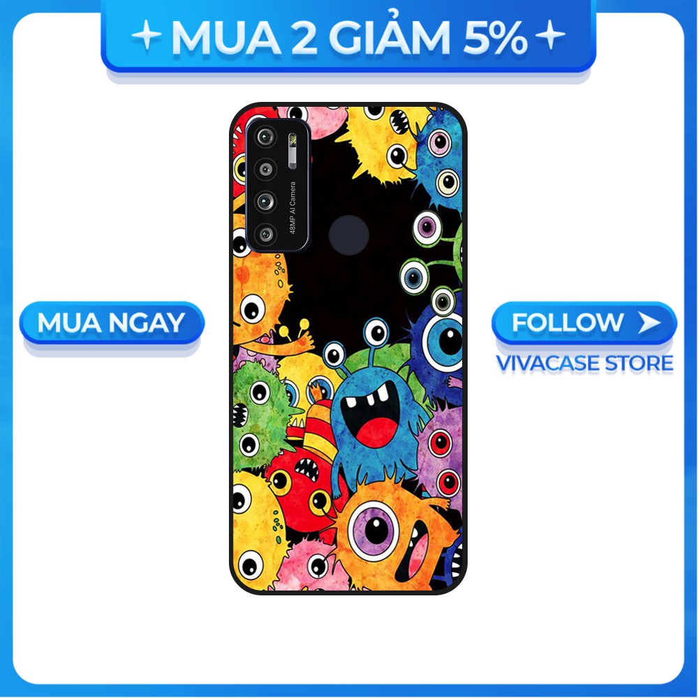 Ốp lưng Vsmart Joy 3/Joy 4/Active 3/Bee 3/Live/...dẻo đen hình Icon hoạt hình