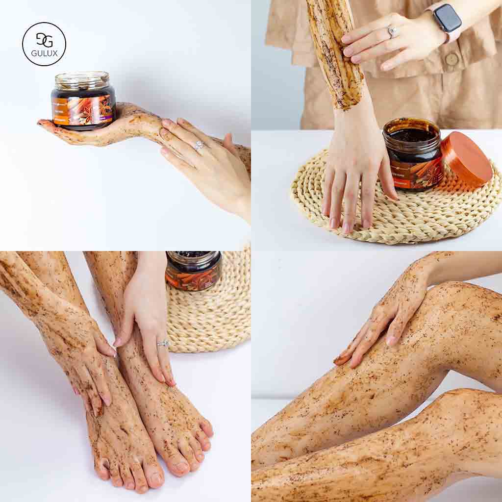 Tẩy tế bào chết body quế hồi Scrub Coffee Cinnamon Cloves, tẩy da chết body quế hồi Nga