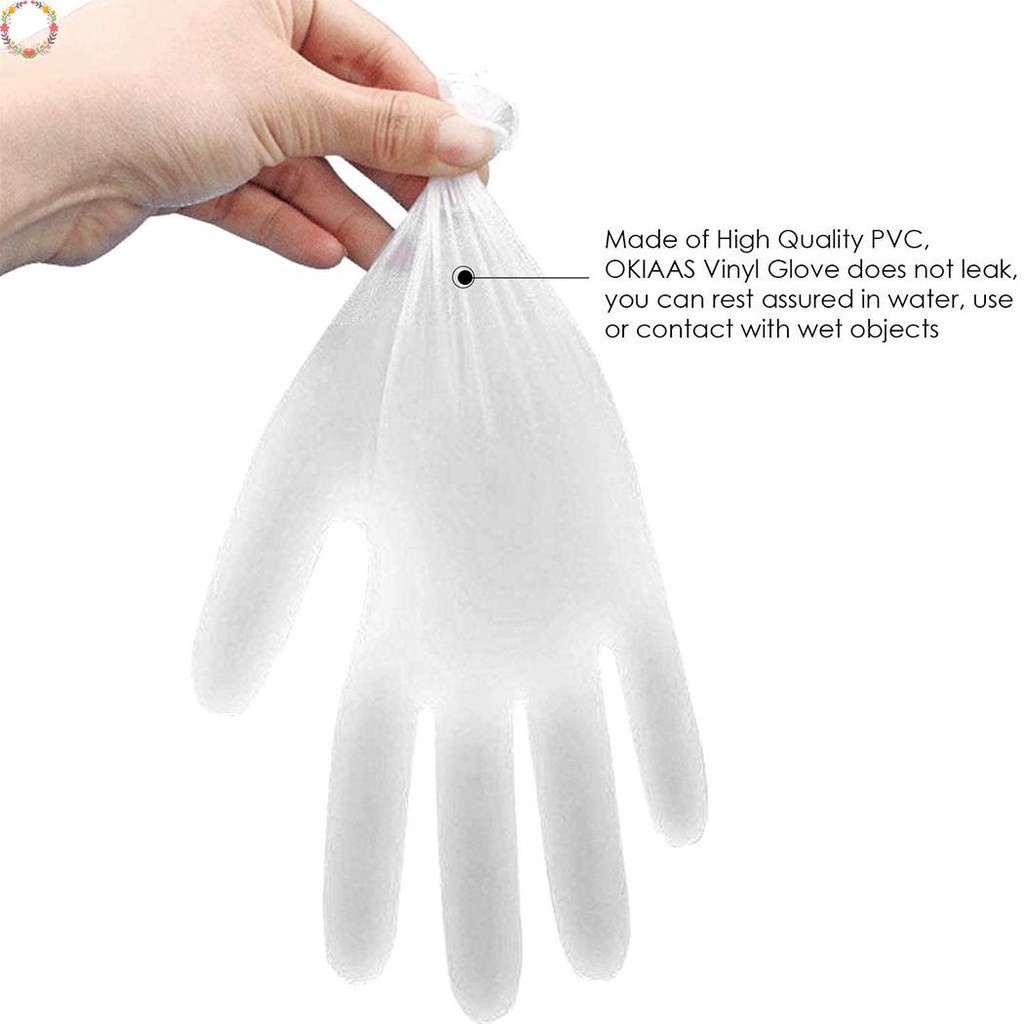 Set 100 Găng Tay Dùng Một Lần Bằng Tpe Thiết Kế Dày Dặn Tiện Dụng Cho Nhà Bếp / Salon Làm Đẹp