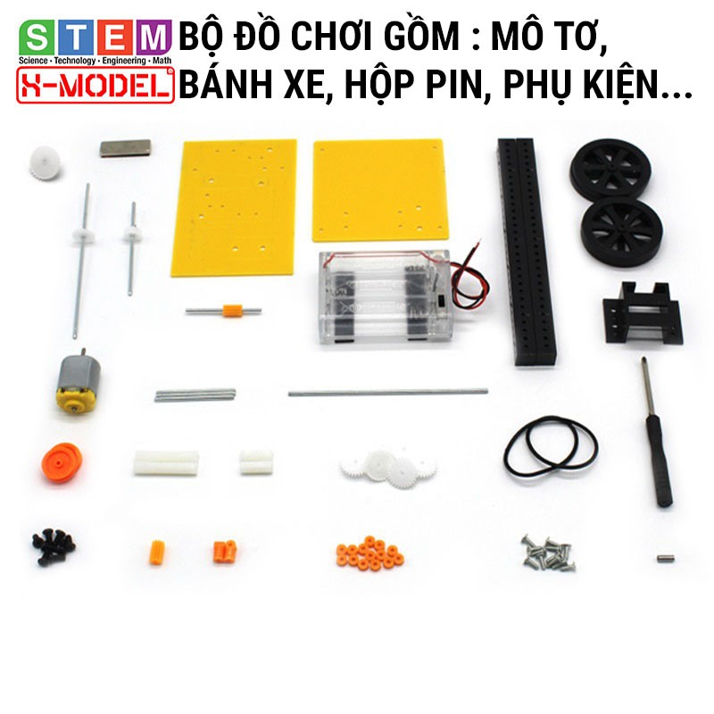 Đồ chơi, thông minh sáng tạo STEM Xe ô tô 4 bánh điều chỉnh động cơ bánh xe X-MODEL ST34 cho bé [Giáo dục STEM, STEAM]