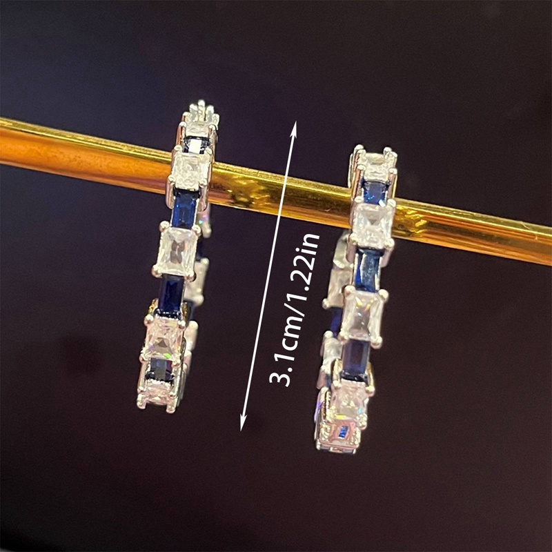 Bông Tai Tròn Đính Đá Sang Trọng Cho Nữ