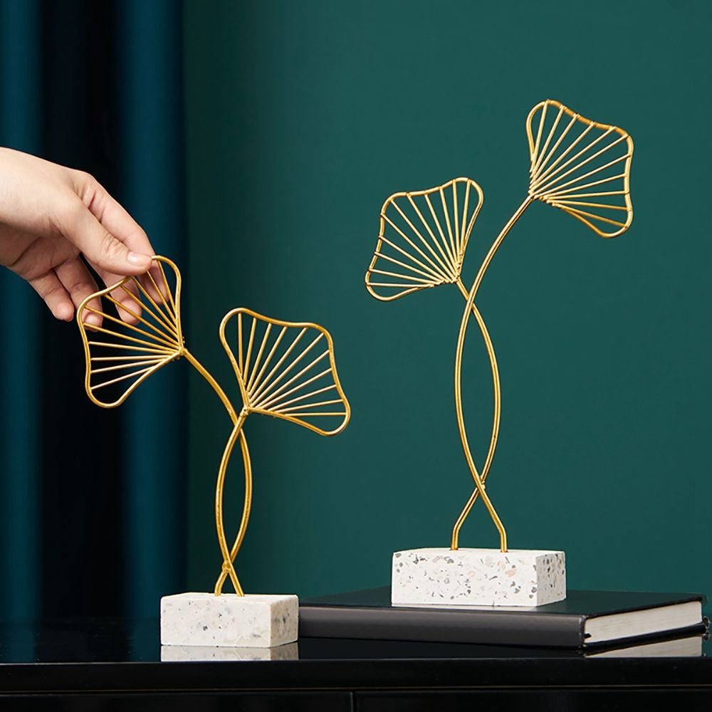 Epoch Tượng Điêu Khắc Hình Lá Cây Bằng Sắt Phong Cách Bắc Âu Hiện Đại Sáng Tạo Trang Trí Nhà Cửa