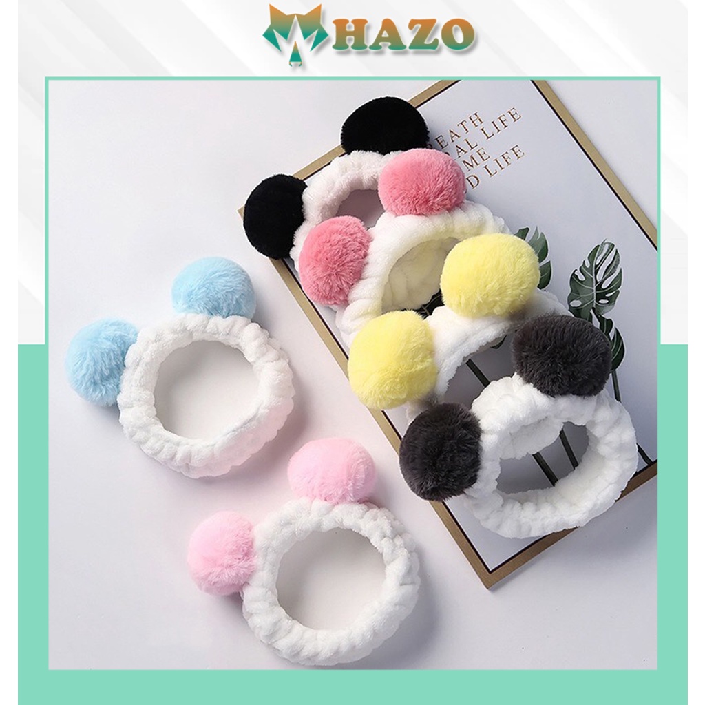 Băng Đô Cao Cấp Tai Gấu 265 Nhiều Màu Dễ Thương Diệu Dàng - Hazo
