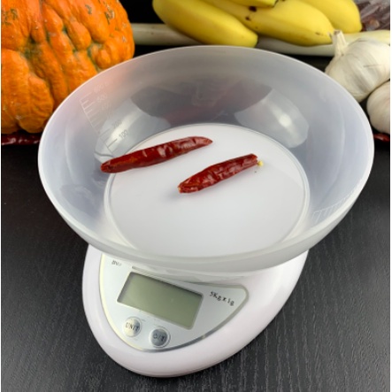 Cân Tiểu Ly Điện Tử Nhà Bếp Mini Định Lượng 1g - 5Kg Làm Bánh Độ Chính Xác Cao Tặng Kèm 2 Pin AAA