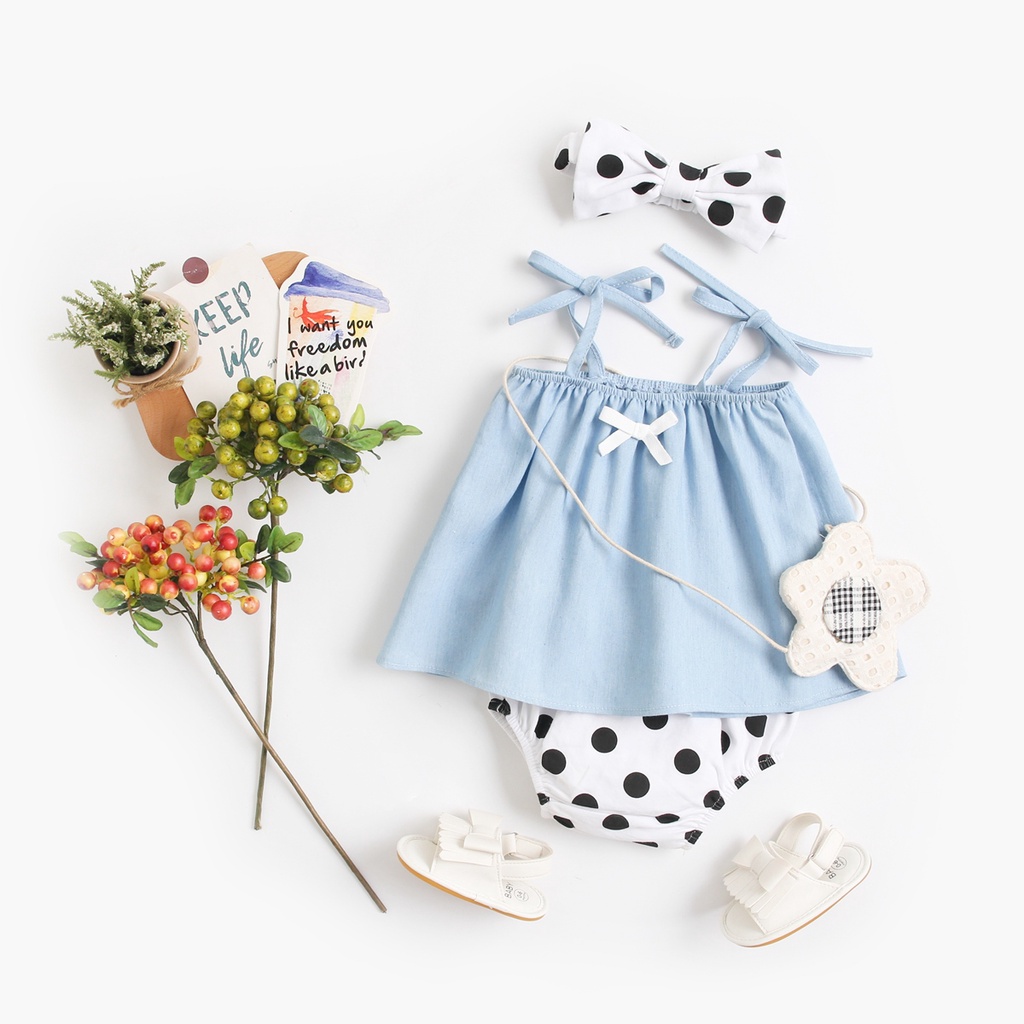 Bộ quần áo Sanlutoz dành cho bé gái cotton mùa hè dễ thương