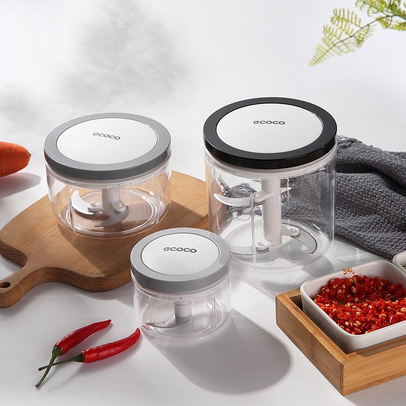 Dụng cụ xay tỏi ớt cầm tay mini Ecoco, dụng cụ xay đồ ăn dặm kéo tay Ecoco - ECOCO 1919,1920
