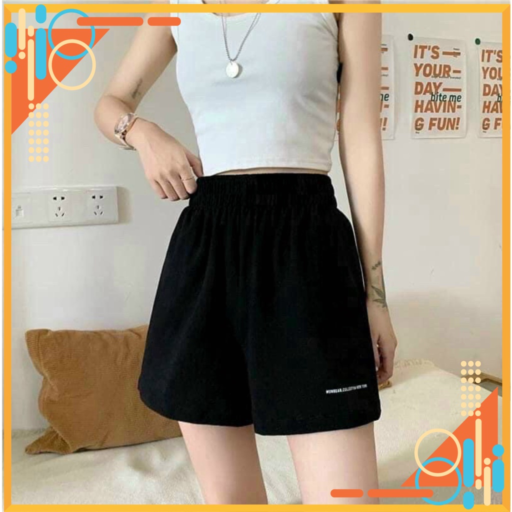 Quần đùi nữ in chữ nhỏ cạp chun đẹp - Short thun ngắn mặc ở nhà thoải mái  cá tính ulzzang ( Ảnh Thật SP ) | BigBuy360 - bigbuy360.vn