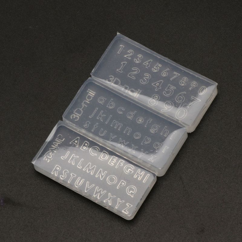 Set 3 Khuôn Silicon Hình Chữ Cái Và Số Dùng Để Làm Đồ Trang Sức Tiện Dụng