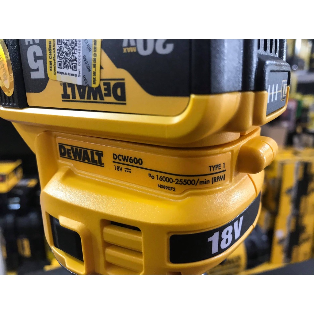 Máy phay dùng pin 20V DeWalt DCW600N-KR