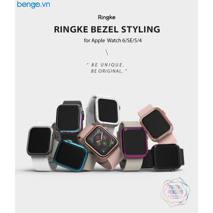 [Mã 157ELSALE hoàn 7% đơn 300K] Viền Apple Watch 6/SE/5/4 44mm RINGKE Bezel Styling Stainless