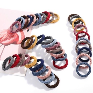 Set 10 Thun Cột Tóc Không Đường May Co Giãn Tốt