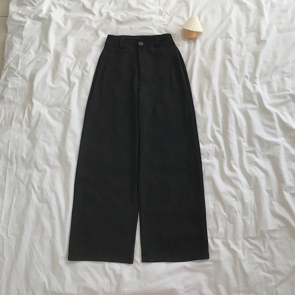 Quần Baggy Nữ Ống Rộng JEMCLOSET Thiết Kế Style Công Sở Chất Kaki Thun Dễ Phối Đồ FLEQUE 2771