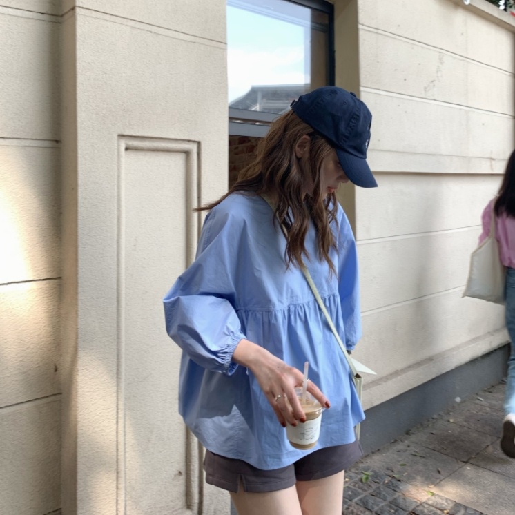 SUXI Áo Sơ Mi Mỏng Màu Sắc Trơn Dáng Rộng Chống Nắng Thời Trang Mùa Hè Cho Nữ