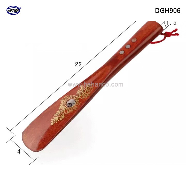 Đón gót giày gỗ tự nhiên nguyên khối 22cm - Cho giày Nam &amp; Nữ - DGH906 - HAHANCO