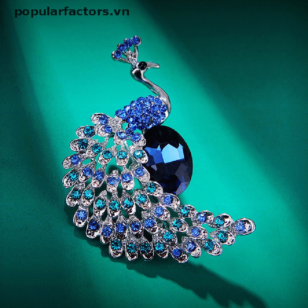 Ghim cài áo hình công đính đá nhân tạo lấp lánh thời trang