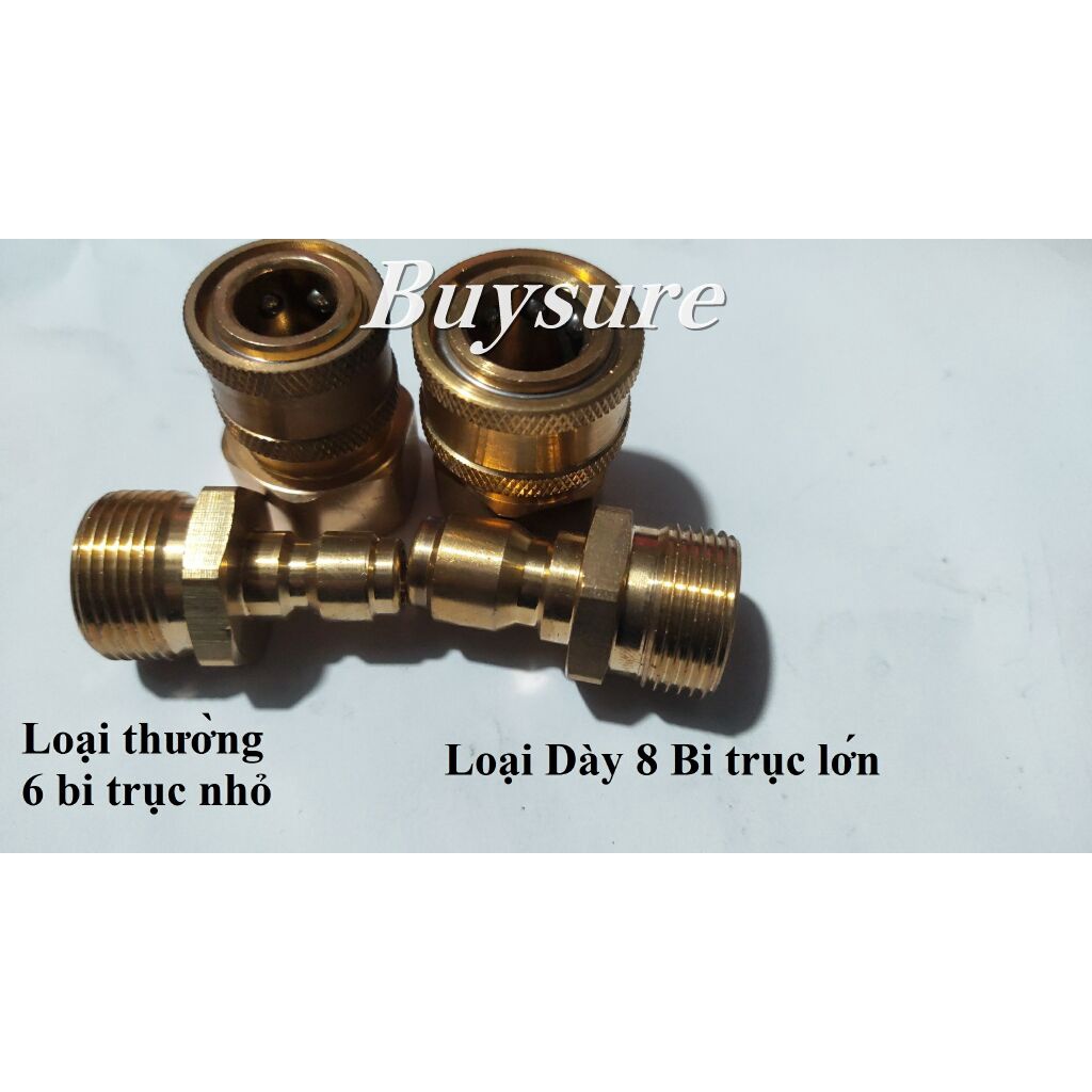 Bộ Khớp Đồng Nối Nhanh Từ Máy Rửa Xe Ra Đầu Dây Cao Áp -Bộ nối nhanh đầu nước ra máy xịt rửa áp lực cao với dây rửa