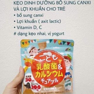 Kẹo can xi vị sữa chua Nhật bản 90 viên ( nội địa)