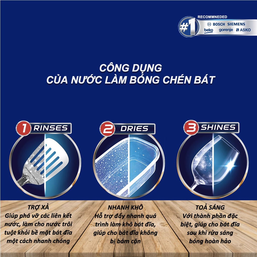 Nước Làm Bóng Bát Finish Eco Ngăn Đốm Nước Và Tạo Độ Sáng Bóng Cho Bát Đĩa Nhập Khẩu Châu Âu Chính Hãng Chai 400ml